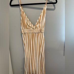 Abercrombie and Fitch yellow and white striped dress